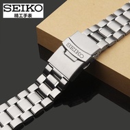 2024 High quality¤☁ 蔡-电子1 Seiko SEIKO No. 5 watch strap steel strap padi stainless steel double safety buckle SNKM85J1 solid mechanical bracelet 20