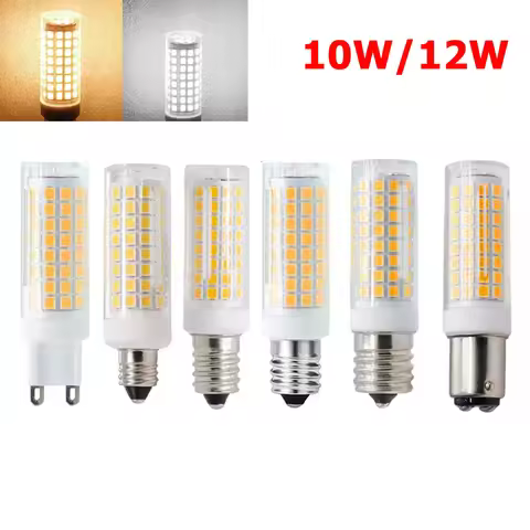 Dimmable G4 G8 G9 E11 E12 E14 E17 BA15D GY6.35 LED Corn Light 102LEDs 10W 12W 2835 SMD LED Light Bul