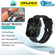 Awei H32 Smart Watch 2.0inch Screen NFC Payment Sports Watch Bluetooth Call Phone Call Awei Smartwat