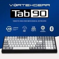 【Vortex】 Tab90 90% PBT DSA鍵帽 機械鍵盤 藍牙雙模 cherryMX (白軸/銀軸)