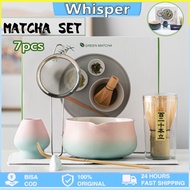 7pcs Matcha Set Chasen Matcha Set Matcha Bowl Set Matcha Making Set Matcha Ceramic Bowl Bamboo Match