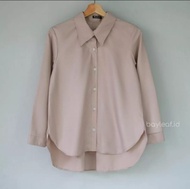 KEMEJA WANITA POLOS MURAH / KEMEJA OVERSIZE / KEMEJA WANITA LENGAN PANJANG / ATASAN WANITA / KEMEJA