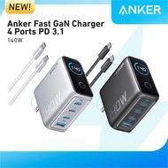 Anker 140W Fast GaN Charger 4 Ports 3C1A PD 3.1 Fast Charger For iPhone Laptop Tablet Android Phone