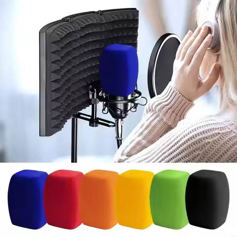 Studio Quadrilateral Microphones Foam Cover Optimizes Sound Isolation Performances
