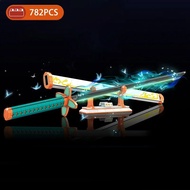 Compatible with LEGO Dk1506 Devil Slayer Zenitsu Nhật Bản Katana khối xây dựng mô hình lắp ráp chèn 