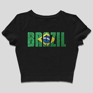 Baby tee Logo Brazil Style Crop top tee