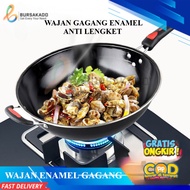 Non-stick enamel frying pan 34cm and 36Cm handle 30Cm/ Non-stick enamel frying pan