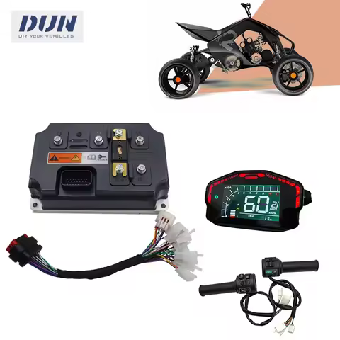 VOTOL EM260S 260A Boost 300A 6KW-8KW BLDC Controller with DKD Display and T08 Throttle For Hub Mid-D