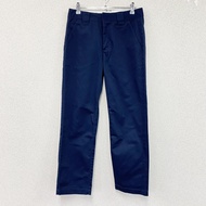 Dickies 工作褲，斜紋棉布褲，拉鍊門襟，海軍藍，27 碼，古著。