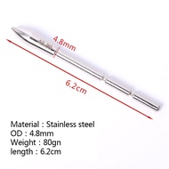 12pcs ID 3.2mm Stainless Steel Insert Arrow Point 80-120 Grains for DIY Arrow Head