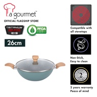 La gourmet Shogun Joy Collection 26cm Non-stick Wok with Glass Lid (Induction)