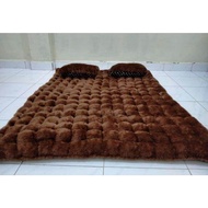 REALPICT Kasur Gender Bulu Rasfur 200x160 / 200x200 ( UKURAN BAHAN) Bonus 2 Bantal Gratis Empuk dan Tebal 5cm - 8cm