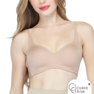 Wacoal Curve Diva คัพดีเวอร์ บราไร้โครงเก็บกระชับ สาวคัพใหญ่ - WB7525