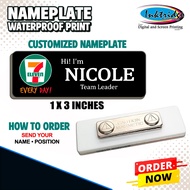 Personalized 7-ELEVEN 3 Nameplate | 1 x 3 inches | Waterproof Print