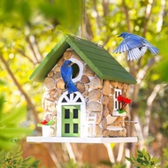 Outdoor Bird House Wooden Hanging Bird House Bird Supplies Bird Nest Country Bird House