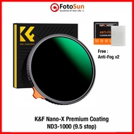 K&F Nano-X Variable ND3-1000 82mm ND filter Premium Orange Tab 28 layer coating