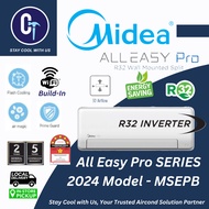 MIDEA - R32 Inverter (5 stars) 2024 New All Easy Pro Series Wall Mounted Air Conditioner (1.0HP ~ 2.5HP)