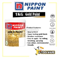 1kg Nippon Gold Paint Acrylic Paint Water Based Interior &amp; Exterior