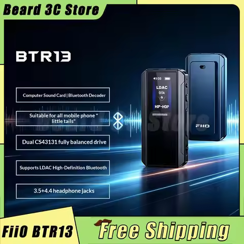Fiio Btr13 Bluetooth Headphone Amplifier With Ldac Aptx Adaptive Aptx Hd Aac 3.5mm Unbalanced 4.4mm 