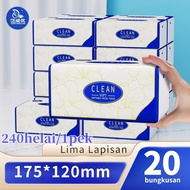 20PACKS DWY Tisu 5-PLY Tissue 300 Sheets Tissue Viral Skin-Friendly Facial Tissue Bamboo Tisu Paper 