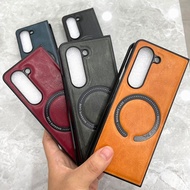 Samsung Galaxy Z Fold 5 Fold5 Leather Magsafe Cover Case