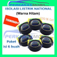 6pcs 6 pieces NATIONAL Black electrical tape or electrical cable tape or cable insulation or electri