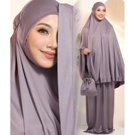 Telekung Sasa Viscose Premium free beg