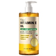 Vitamin E Oil 8 Ounces, Suitable for Face, Bath and Body, Cold Pressing, Hexane-Free, Non-Geneticall