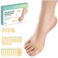 Gel Blister Bandages Blister Pads - Welnove Blister Cushions - Waterproof Hydrocolloid Bandages for 
