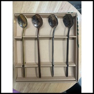 Stainless steel gold plated 4in1 teaspoon set