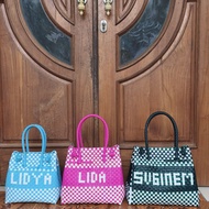 FREE NAME JALI BAG FREE NAME WOVEN BAG/