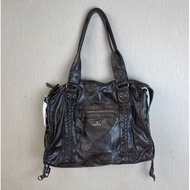 Angel Kiss Classic French Motorcycle Bag Retro Large Capacity Soft Leather y2k Diagonal Underarm Bag