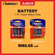 AA/AAA Battery Pairdeer Super Heavy Duty 1.5V GENUINE Product 4pcs Aaron Shop Lightman