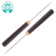 2 Pcs Awl Tool with Wooden Handle, Leather Awl Punch Tool, Slender Scratch Awl, Awl Repair Tool for 