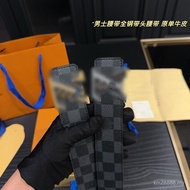 Real Shot A7o Premium Store-L's logo Pattern Men's Leather Belt Wide KSNF