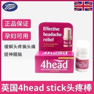 British 4head stick headache Stick headache Stick Relieve headache Migraine Refreshing Natural Mint 