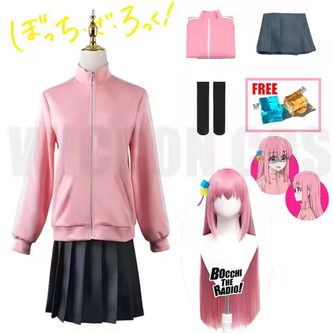 Bocchi the Rock! Cosplay Costumes Hitori Gotou Uniform Ryou Yamada Nijika Ijichi Costumes Cosplay Wo