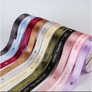 (1 Meter)  2.5cm  " Happy Especially for you " Bronzing Ribbon