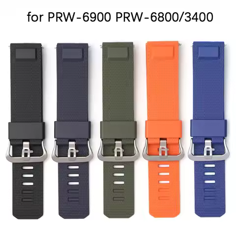 Rubber Strap for Casio Pro Trek PRW-6900 PRW-6800 PRW-3400 23mm Quick Release Sport Waterproof Men O
