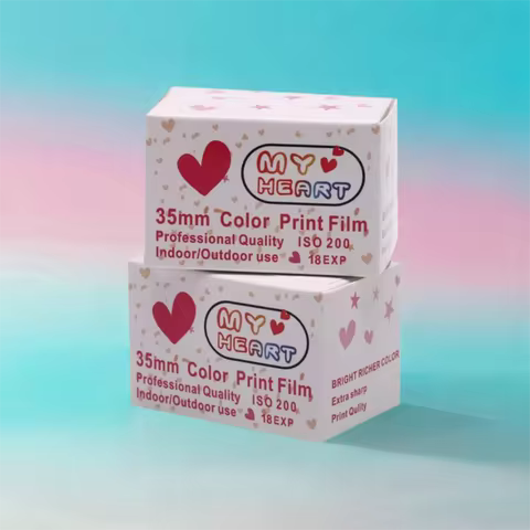 Durable Loving Heart 35mm Black And White Print Film 8/18 EXP ISO 200 HD 35mm Print Film Waterproof 