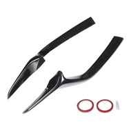 2Pcs Front Grill Trim Glossy Black ABS Plastic Bumper Molding Replacement for Mazda CX‑5 CX‑8 2017‑2