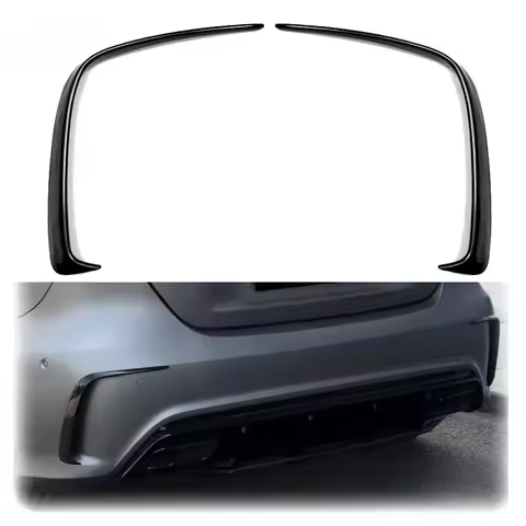 2 PCS 2013 To 2018 For Mercedes Benz W176 A200 A250 AMG Rear Bumper Lip Spoiler Side Canards Splitte