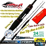 ***ASUKA CROSS X OVER  ROD DOUBLE ACTION SPINNING DAN BAITCASTING (BC) FISHING ROD / ASUKA CROSSOVER