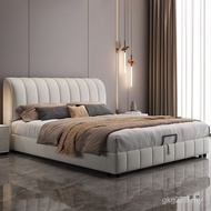 Bedroom Bed 1.51.8 Light Luxury Rice Modern Simple Double Bed Soft Cover Bed Bed Influencer Bed/Fabr