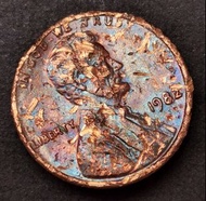 [破損] 1982年 美國林肯一仙美金 硬幣一枚