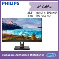 PHILIPS 242S1AE 23.8" IPS LCD MONITOR FRAMLESS | 75Hz | 4MS | VGA | DVI | HDMI | DP | BUILT-IN SPEAK