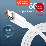 USB Type C 6A 66W Super Fast Charging Cable For Infinix Smart 8 7 5 Hot 40/30i 30 Play Hot 40 Pro