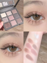 Gogotales Nine Colors Eyeshadow Palette Matte Pearl Milk Tea Color Natural Daily Autumn Winter Grey