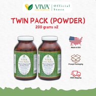 TWIN PACK - VIVA Green Barley Microfine POWDER (7.0 oz / 200 grams) 威望麦苗精（粉）