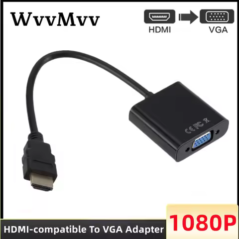 1080P HDMI-compatible to VGA Adapter Digital Analog HDMI-compatible Male To Famale VGA Cable Convert